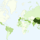 Global distribution of cultural practices listed on UNESCO’s intangible cultural heritage list.